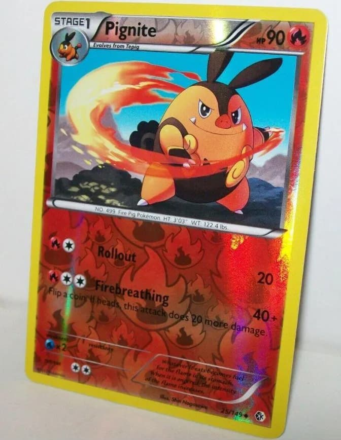 Pignite reverse holo card front, Boundaries Crossed 25/149