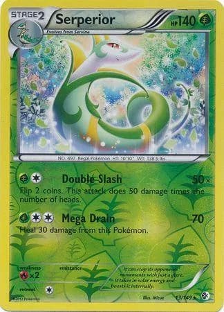 Serperior reverse holo card front, Boundaries Crossed 13/149