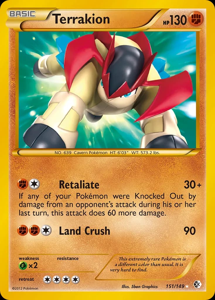 Boundaries Crossed Terrakion card front, 151/149