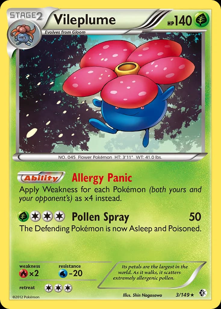 Boundaries Crossed Vileplume card front, 3/149