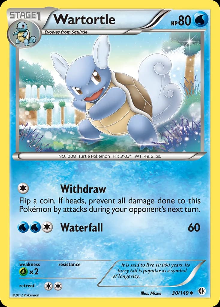 Boundaries Crossed Wartortle card front, 30/149