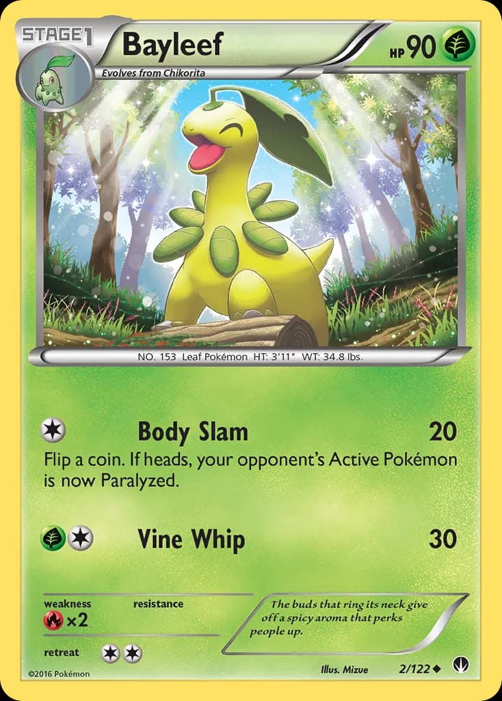 BREAKpoint Bayleef card front, 2/122