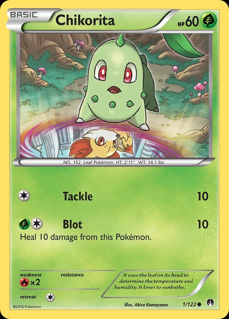 BREAKpoint Chikorita card front, 1/122