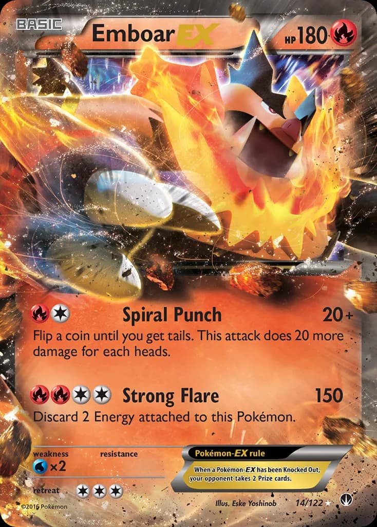 BREAKpoint Emboar-EX card front, 14/122