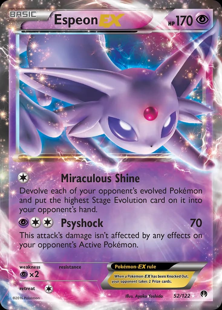 BREAKpoint Espeon-EX card front, 52/122