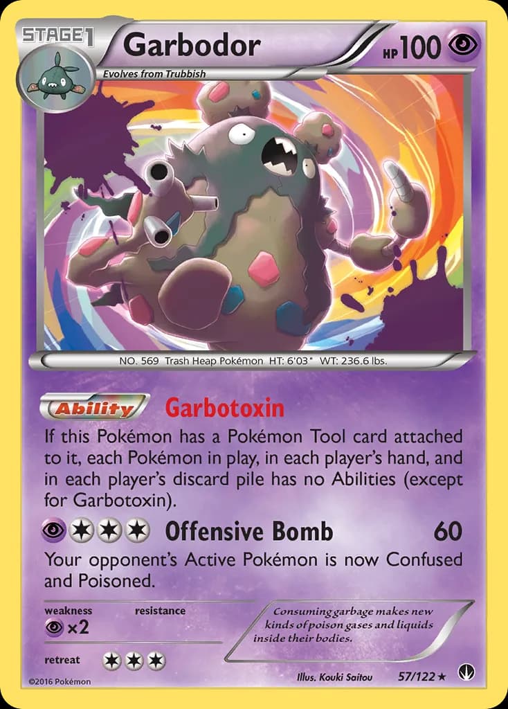 BREAKpoint Garbodor card front, 57/122