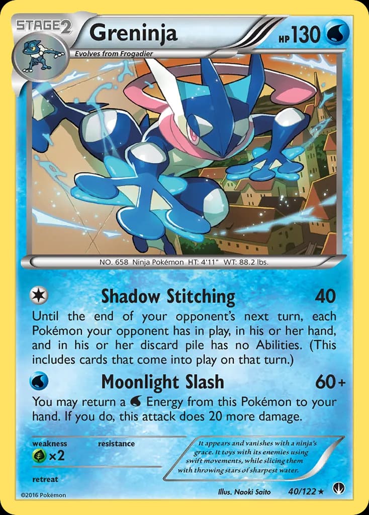 Greninja card front, BREAKpoint 40/122
