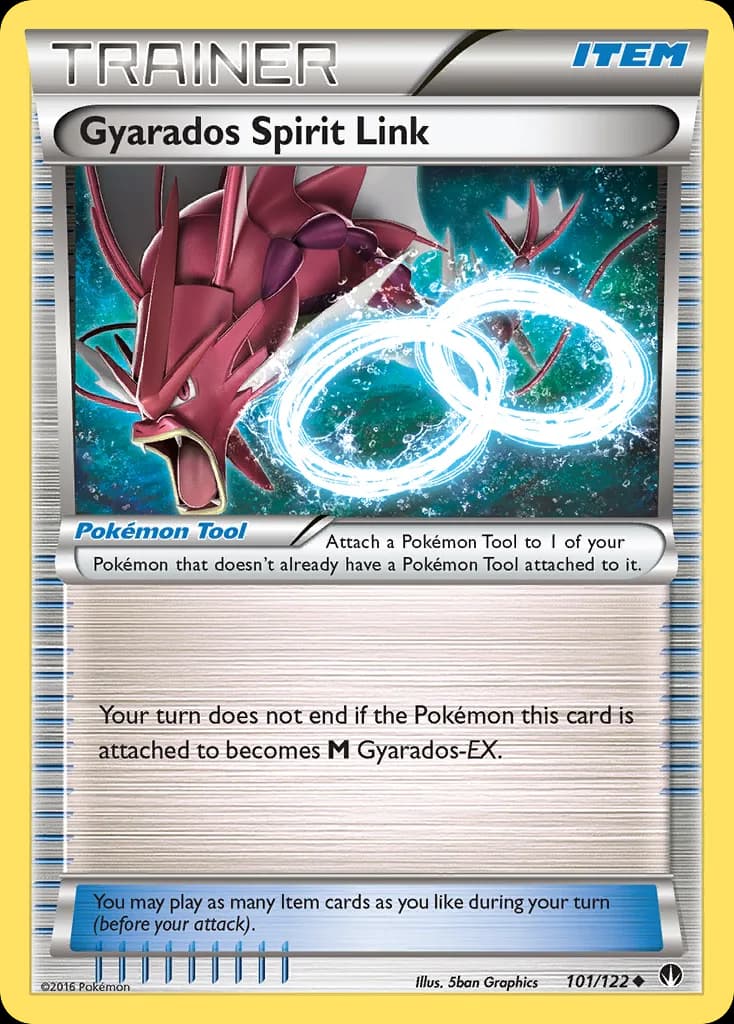 Gyarados Spirit Link card front, BREAKpoint 101/122