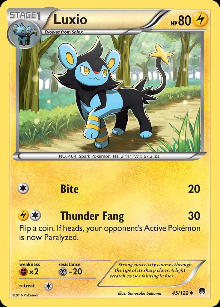 BREAKpoint Luxio card front, 45/122