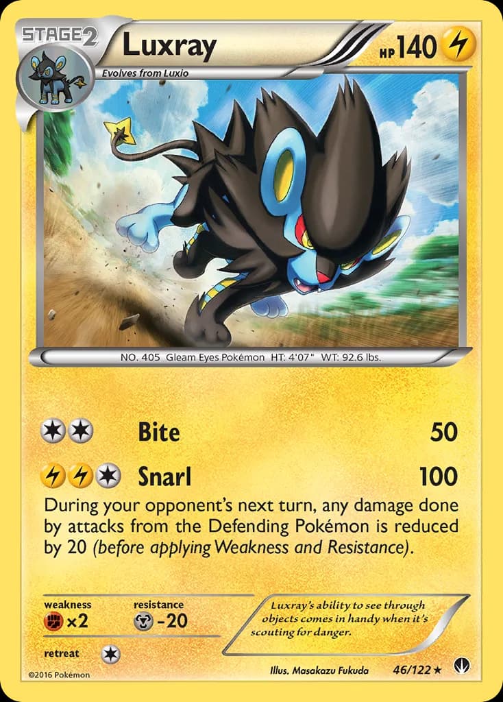 Luxray card front, BREAKpoint 46/122