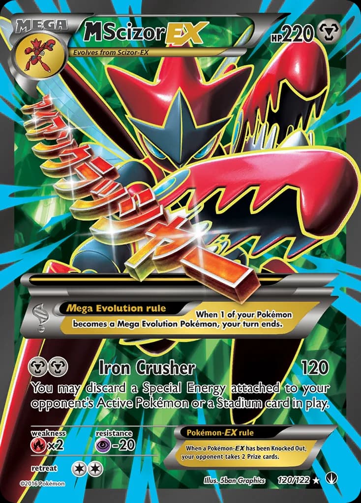 BREAKpoint M Scizor-EX card front, 120/122