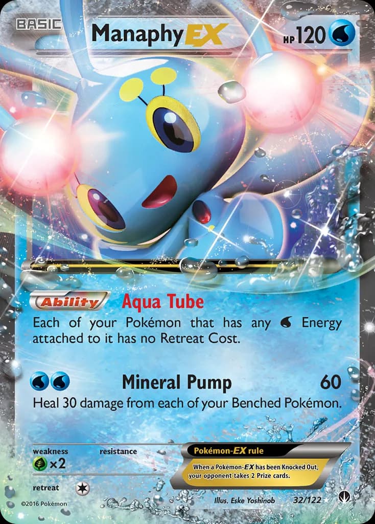 BREAKpoint Manaphy-EX card front, 32/122