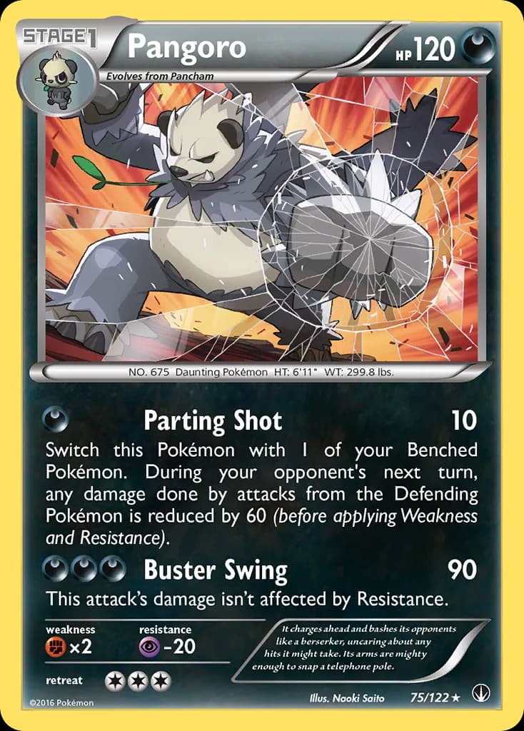BREAKpoint Pangoro card front, 75/122