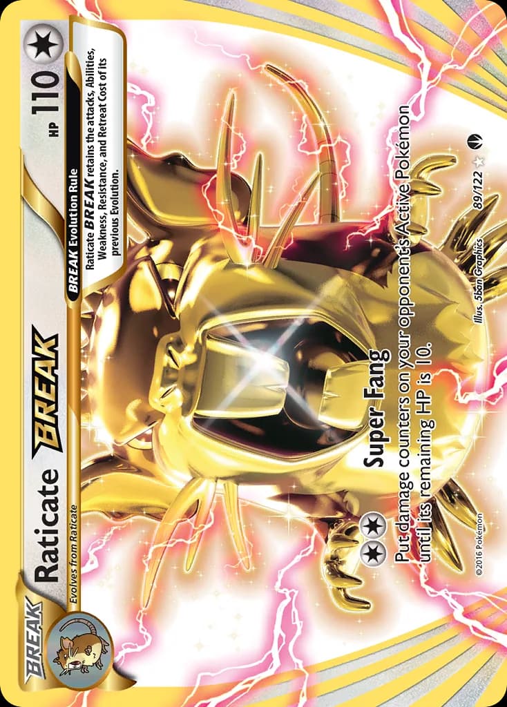 BREAKpoint Raticate BREAK card front, 89/122