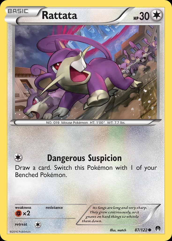 BREAKpoint Rattata card front, 87/122