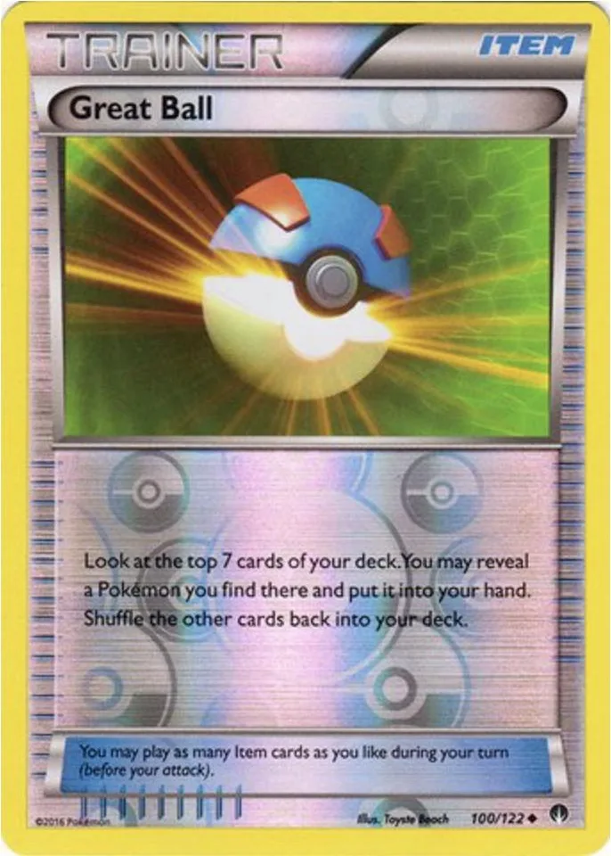 Great Ball reverse holo card front, BREAKpoint 100/122