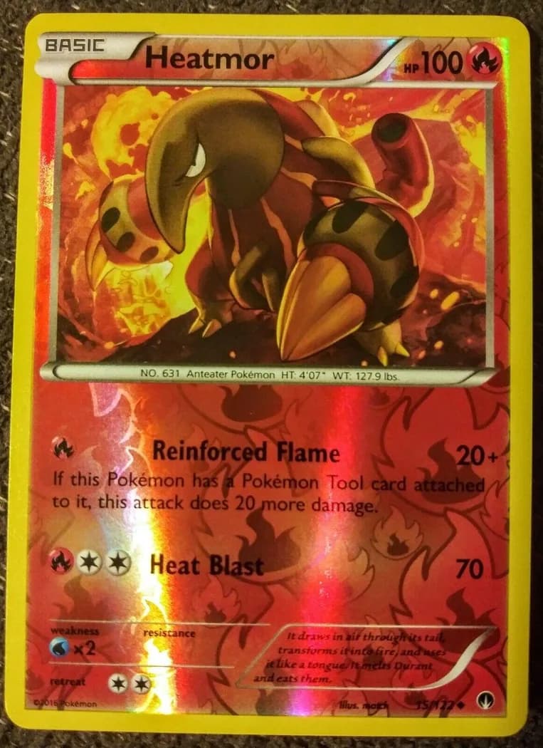 Heatmor reverse holo card front, BREAKpoint 15/122