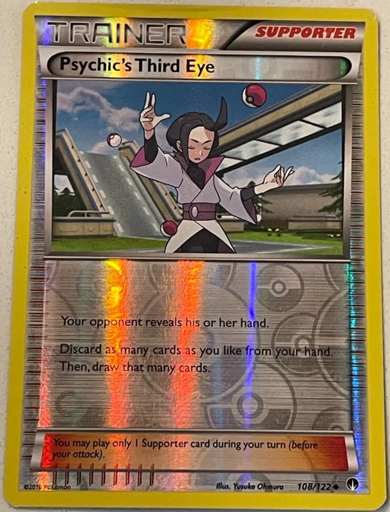 Psychic's Third Eye reverse holo card front, BREAKpoint 108/122