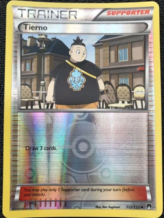 Tierno reverse holo card front, BREAKpoint 112/122