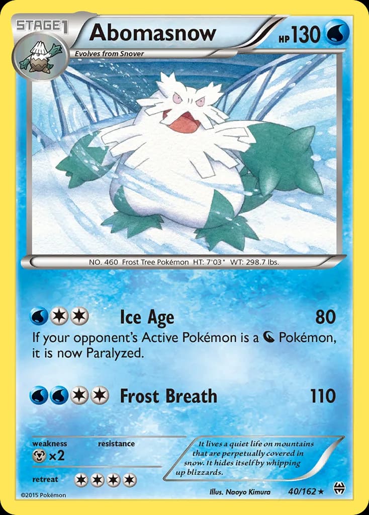 BREAKthrough Abomasnow card front, 40/162