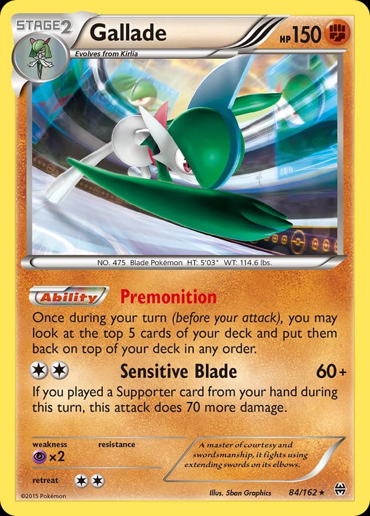 Gallade card front, BREAKthrough 84/162