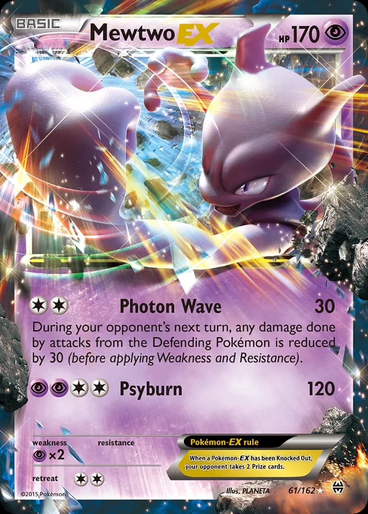 Mewtwo-EX card front, BREAKthrough 61/162