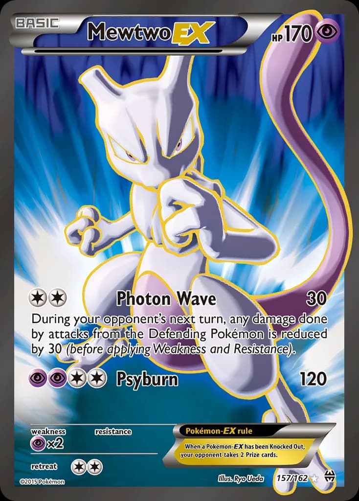 Mewtwo-EX card front, BREAKthrough 157/162