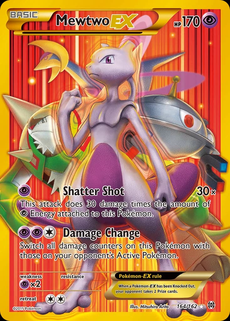 Mewtwo-EX card front, BREAKthrough 164/162