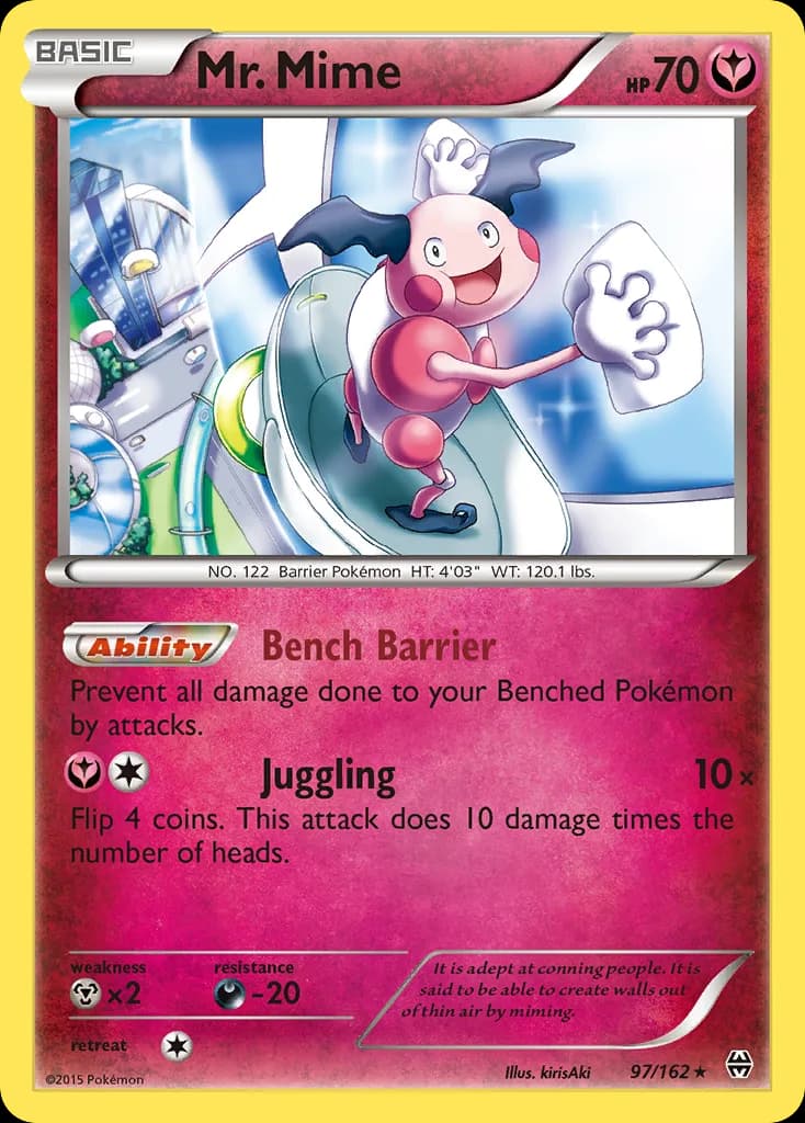 BREAKthrough Mr. Mime card front, 97/162