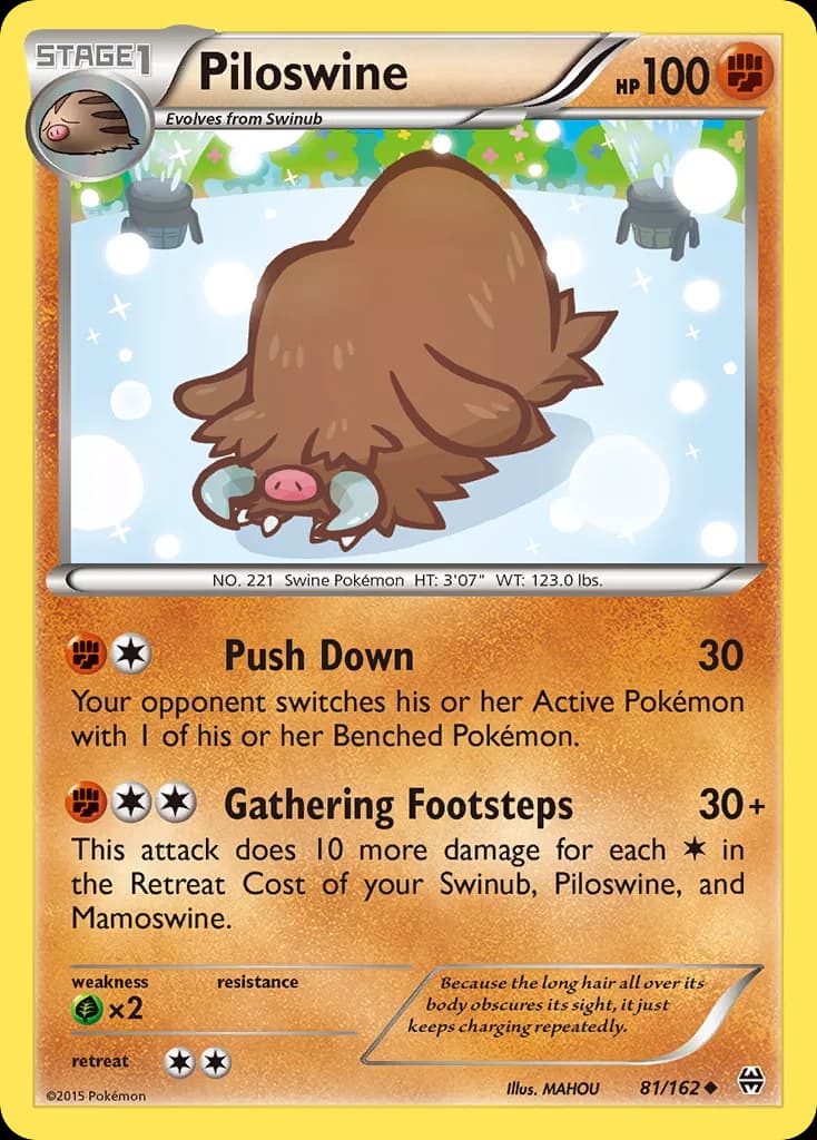 BREAKthrough Piloswine card front, 81/162