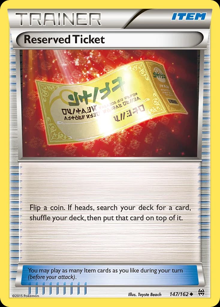 BREAKthrough Reserved Ticket card front, 147/162