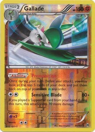 Gallade reverse holo card front, BREAKthrough 84/162