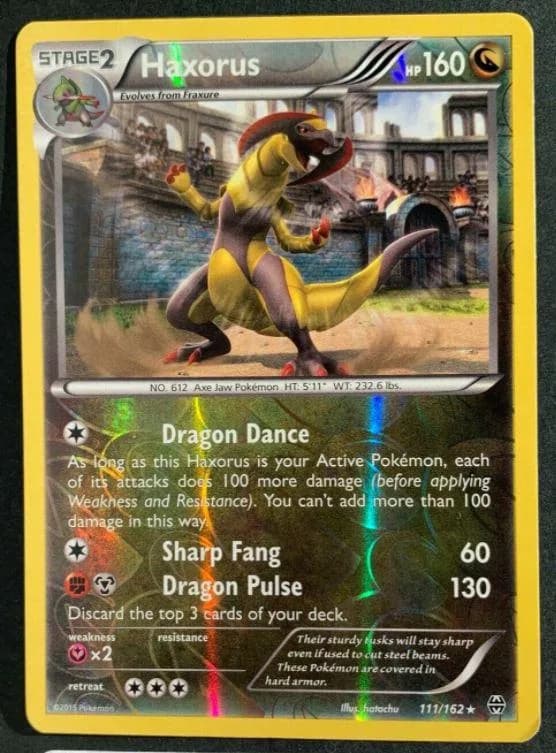 Haxorus reverse holo card front, BREAKthrough 111/162