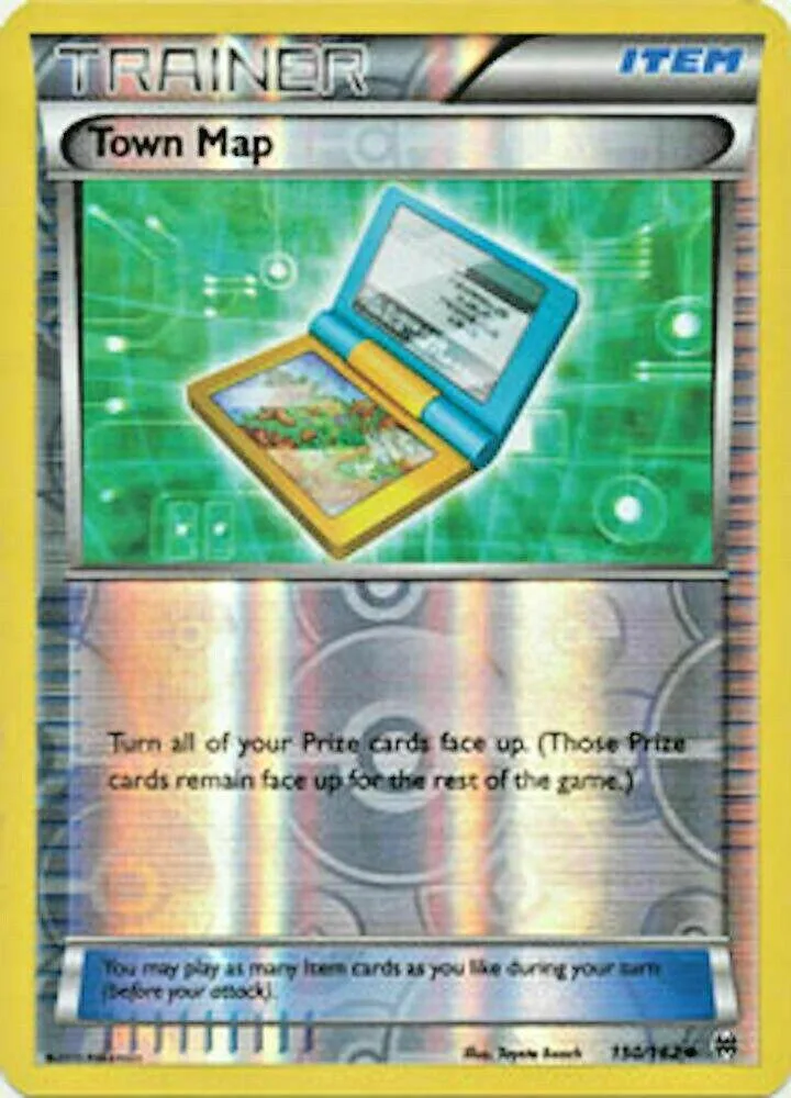 Town Map reverse holo card front, BREAKthrough 150/162