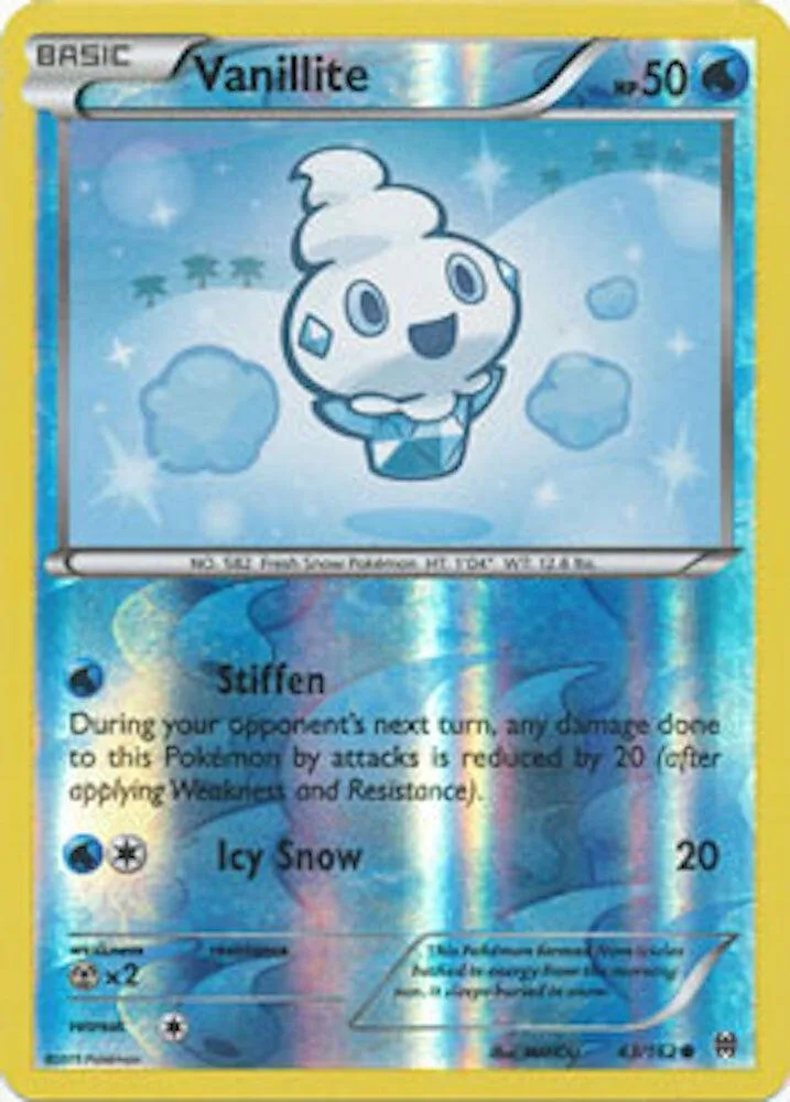 Vanillite reverse holo card front, BREAKthrough 43/162