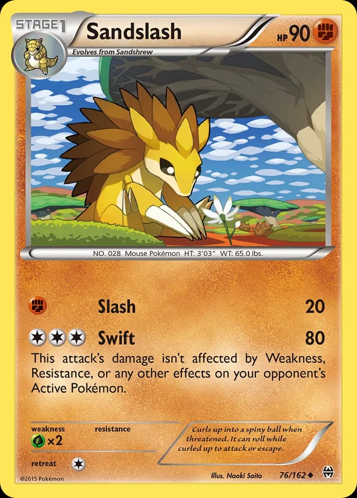 BREAKthrough Sandslash card front, 76/162