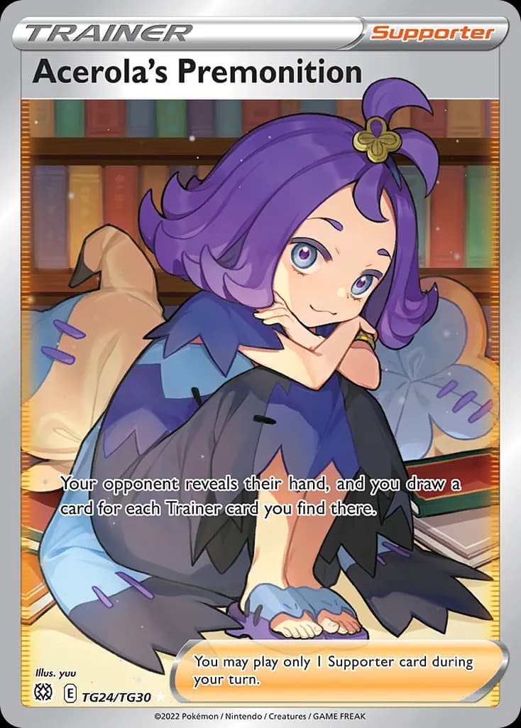 Brilliant Stars Acerola's Premonition card front, TG24/TG30