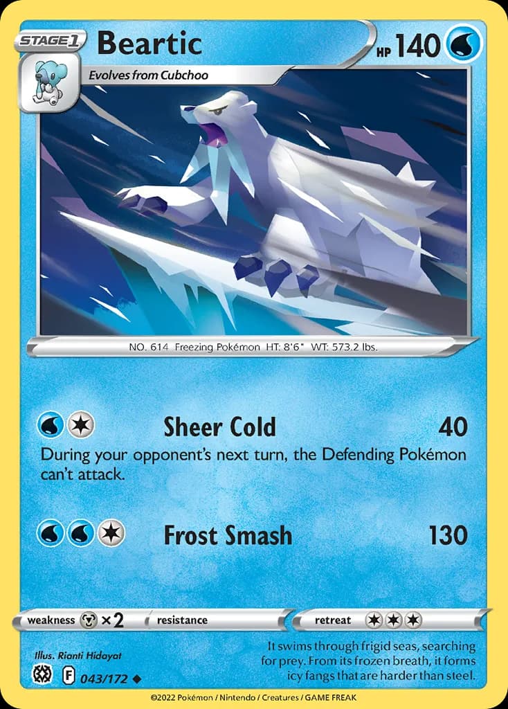 Brilliant Stars Beartic card front, 43/172