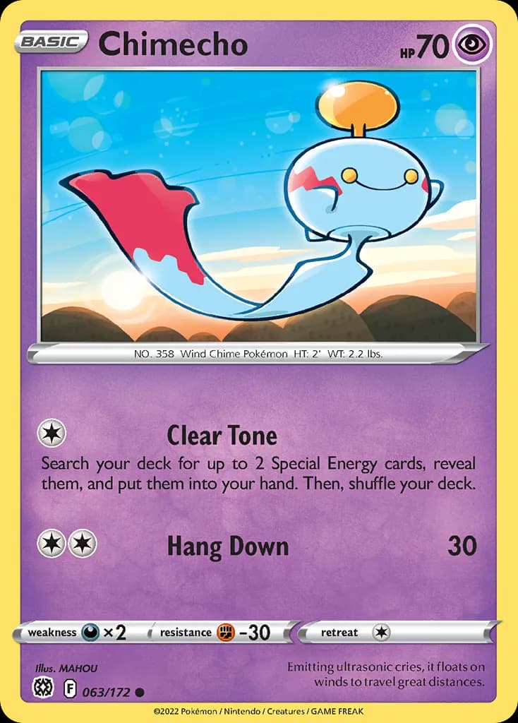 Brilliant Stars Chimecho card front, 63/172