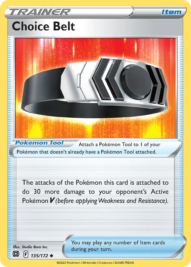 Brilliant Stars Choice Belt card front, 135/172