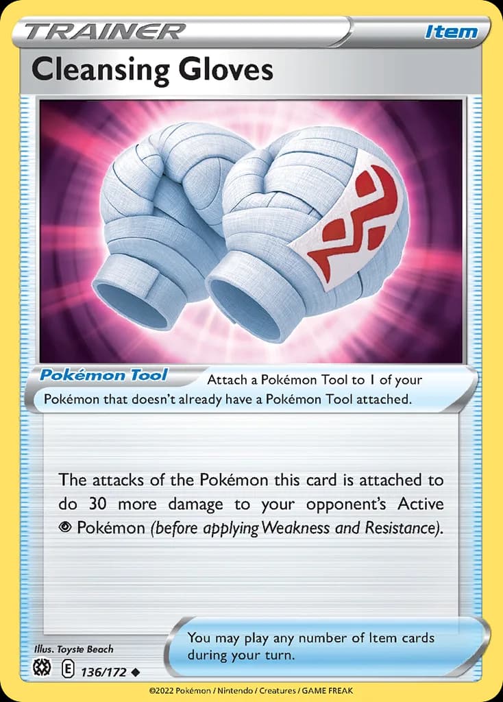 Brilliant Stars Cleansing Gloves card front, 136/172