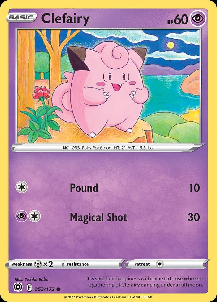 Brilliant Stars Clefairy card front, 53/172
