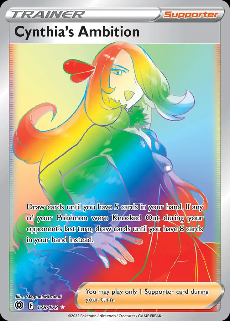Brilliant Stars Cynthia's Ambition card front, 178/172