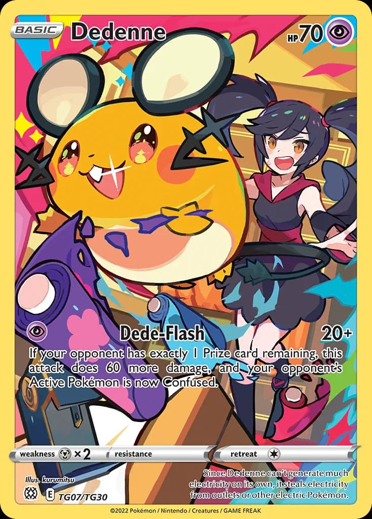 Brilliant Stars Dedenne card front, TG07/TG30