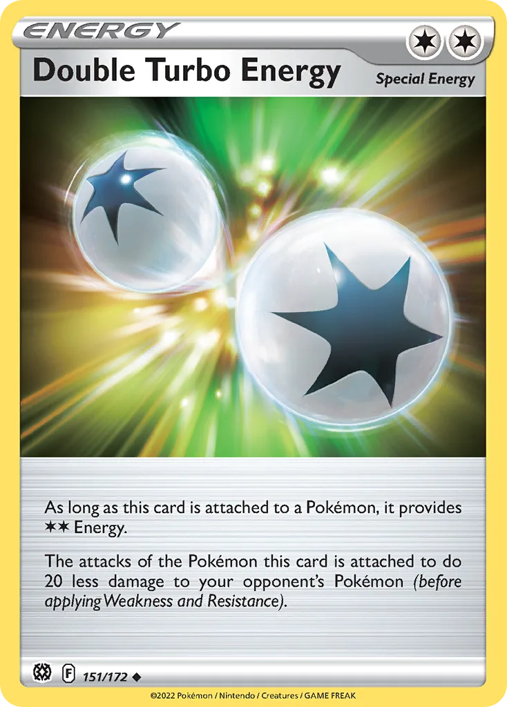 Brilliant Stars Double Turbo Energy card front, 151/172