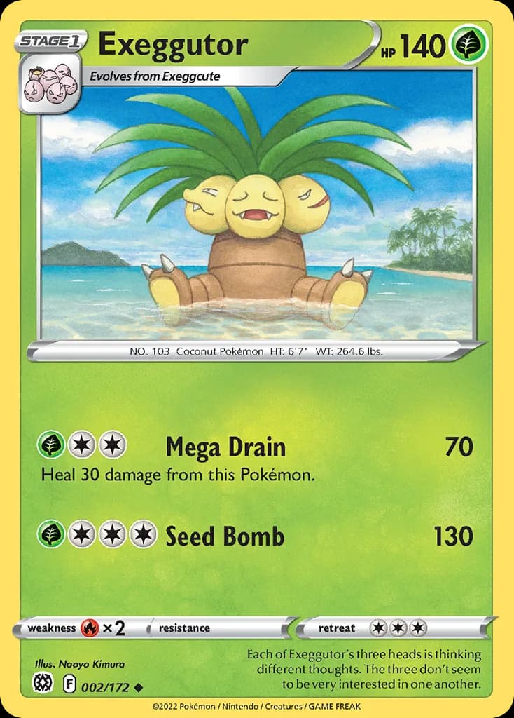 Brilliant Stars Exeggutor card front, 2/172
