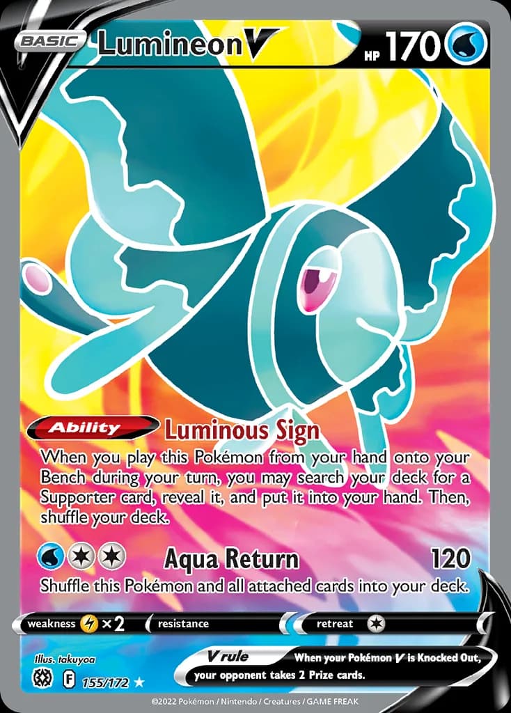 Brilliant Stars Lumineon V card front, 155/172