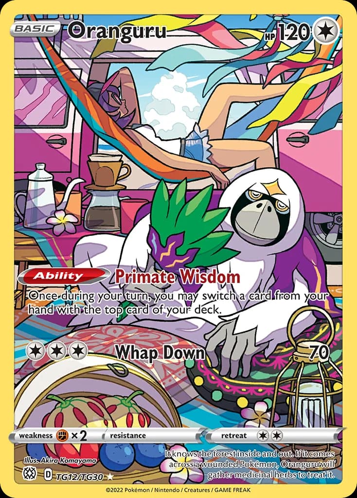 Brilliant Stars Oranguru card front, TG12/TG30