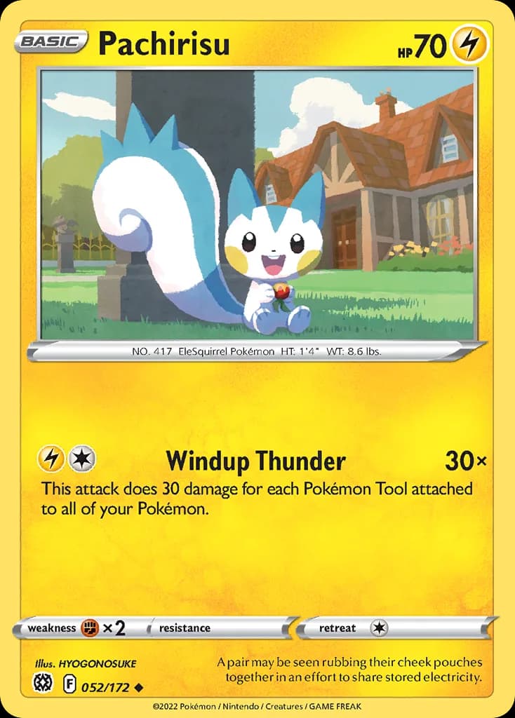 Brilliant Stars Pachirisu card front, 52/172