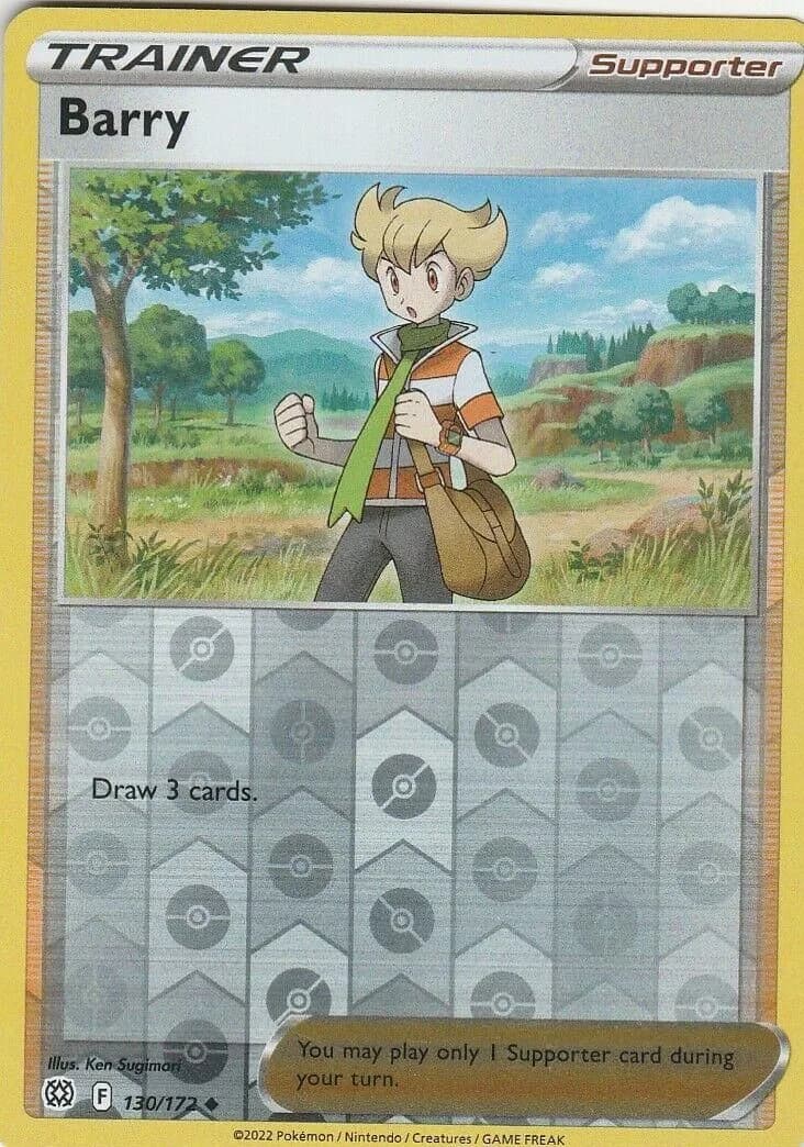 Barry reverse holo card front, Brilliant Stars 130/172
